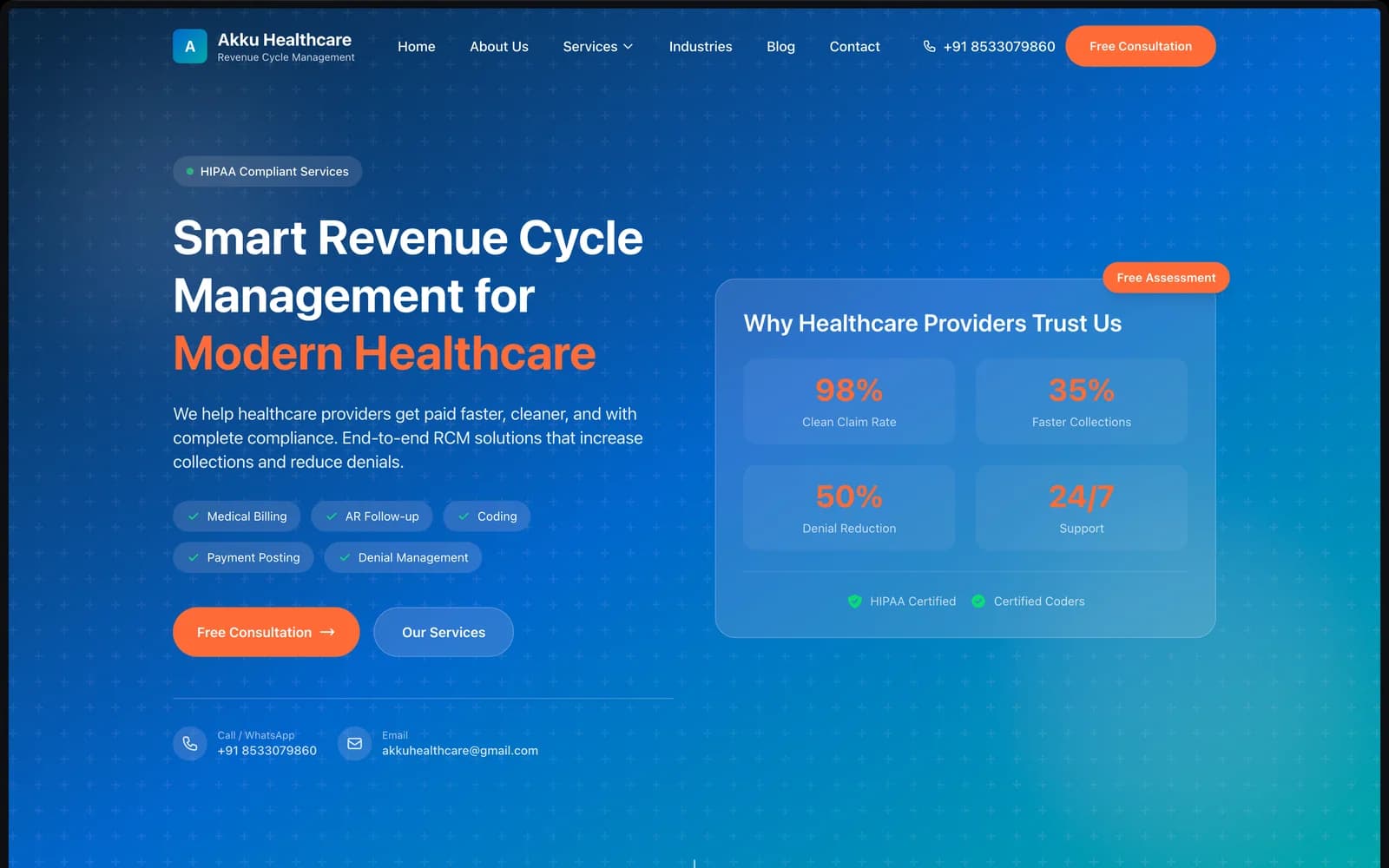 Akku Healthcare — Clinic Website