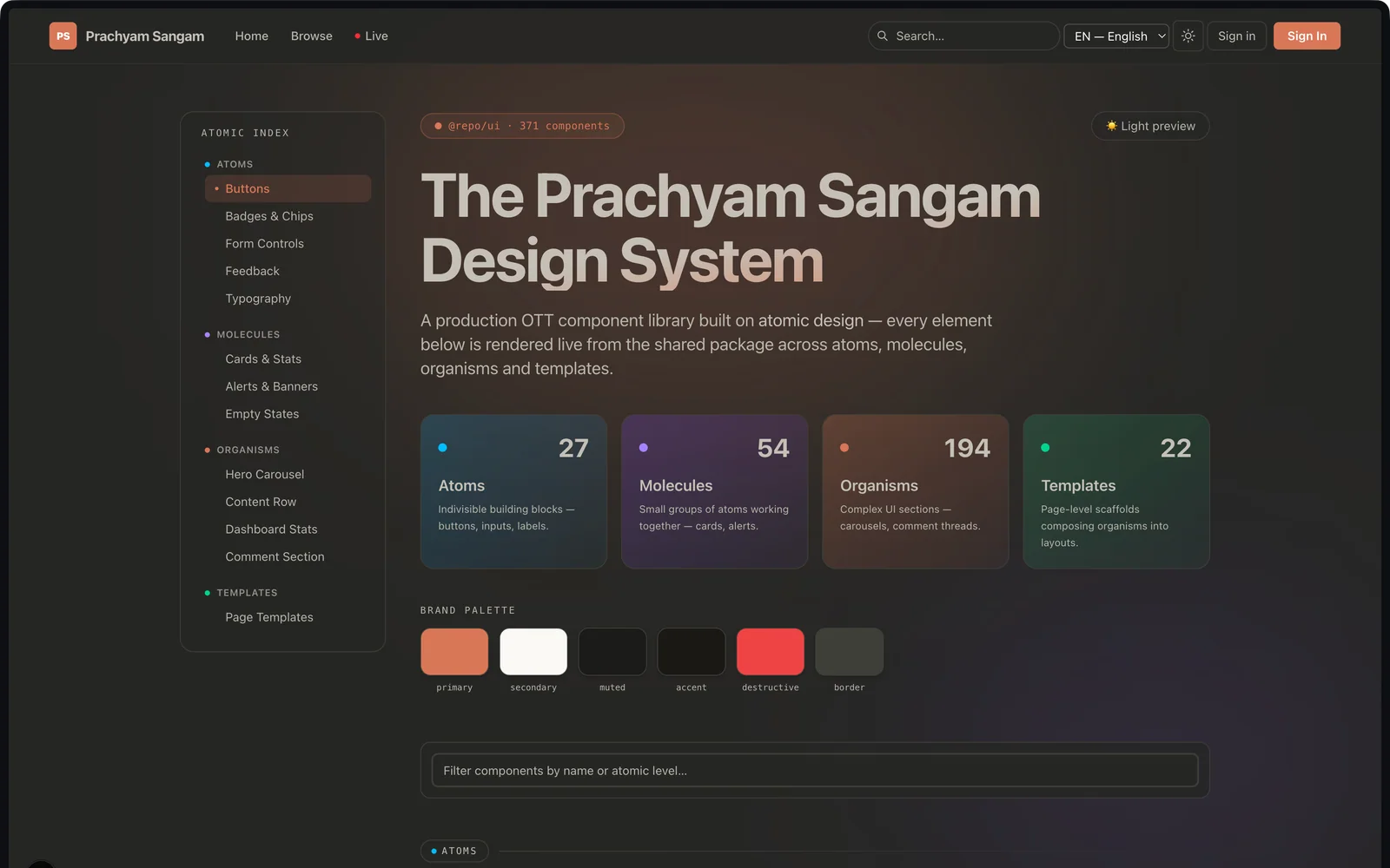 OTT Component Library